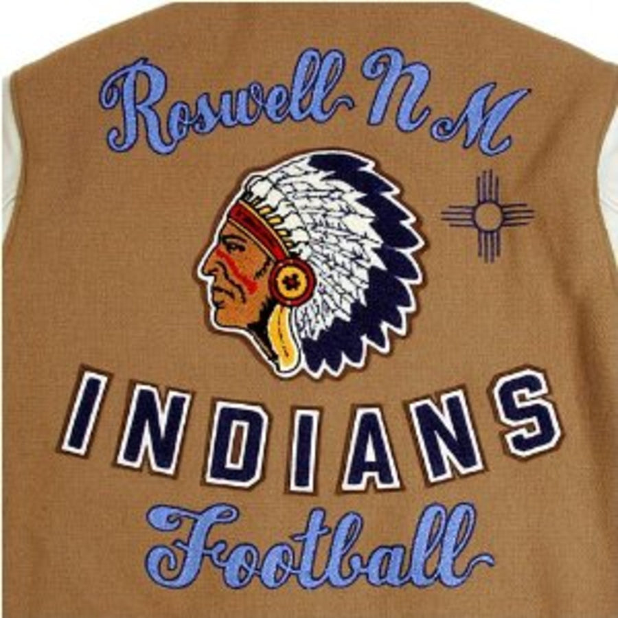 Letterman jacket by Sugar Cane Whitesville Letterman Roswell Indians stadium jacket WV11595 134 CANE2857
