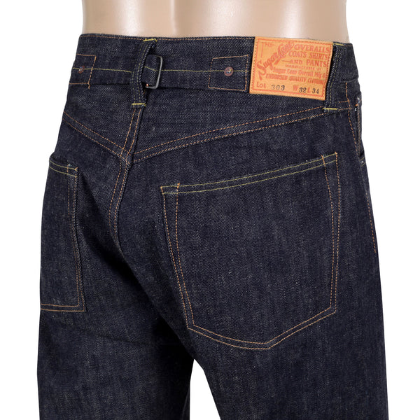 Indigo Regular Fit SC40303N Non Wash 16.25oz Raw Denim Jeans CANE7991