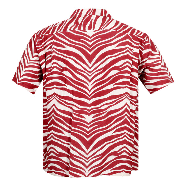 Zebra Printed Star of Hollywood SH37879 Orange Hawaiian Shirt SoH9039