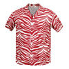 Zebra Printed Star of Hollywood SH37879 Orange Hawaiian Shirt SoH9039