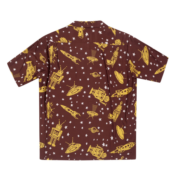 Vince Ray Star of Hollywood SH37591 Space Rockets Brown Shirt SoH9045