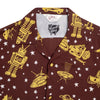 Vince Ray Star of Hollywood SH37591 Space Rockets Brown Shirt SoH9045