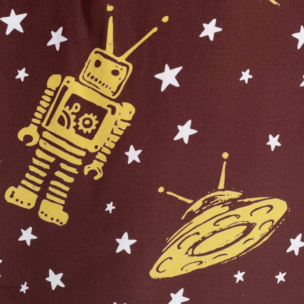 Vince Ray Star of Hollywood SH37591 Space Rockets Brown Shirt SoH9045