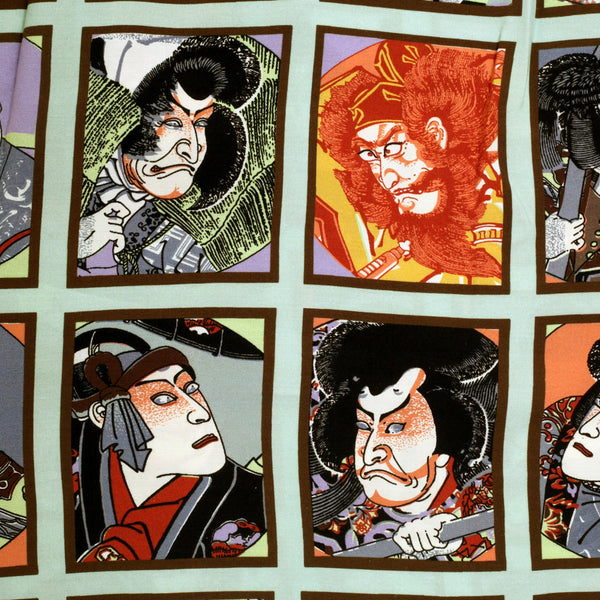 Mint Green Star of Hollywood SH36949 Kabuki Hawaiian Shirt SoH9370