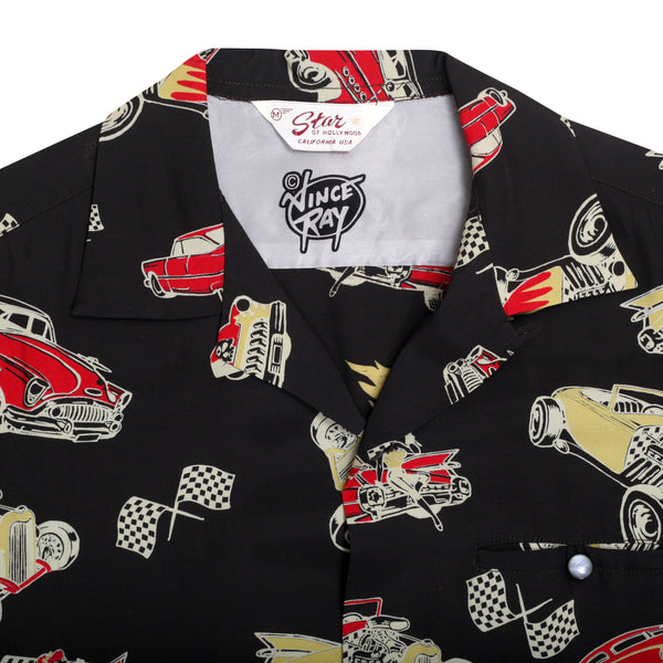 Hot Rod by Vince Ray SH37590 Star of Hollywood Black Shirt SoH9372