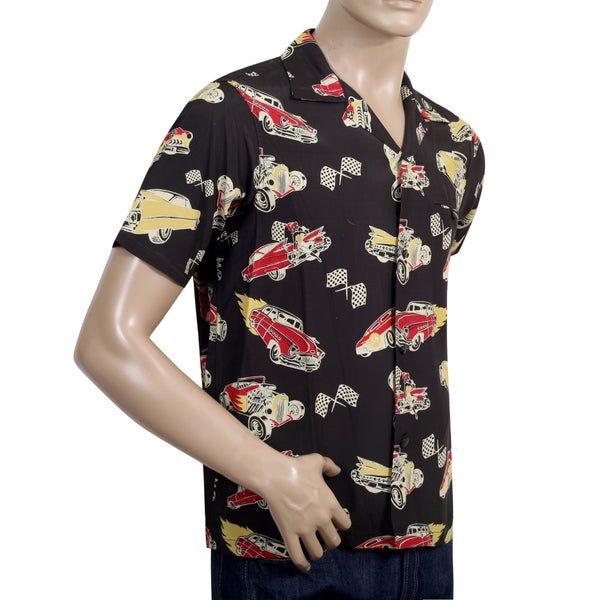 Hot Rod by Vince Ray SH37590 Star of Hollywood Black Shirt SoH9372