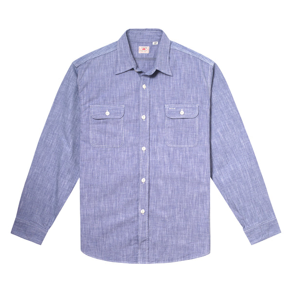 Blue Woven Pin Check Soft Collar SC28094 Long Sleeve Shirt CANE10260