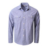 Blue Woven Pin Check Soft Collar SC28094 Long Sleeve Shirt CANE10260