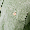 Woven Pin Check Soft Collar SC28094 Green Long Sleeve Shirt CANE10261