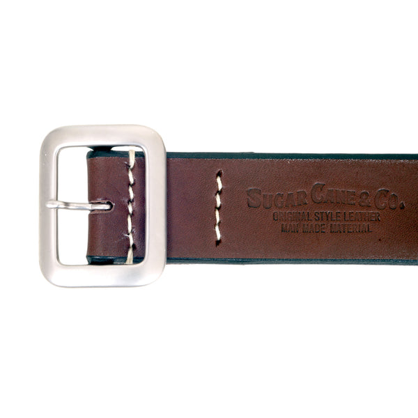 Thick Brown Leather SC02322 Cowhide Garrison Belt with Studs CANE7537