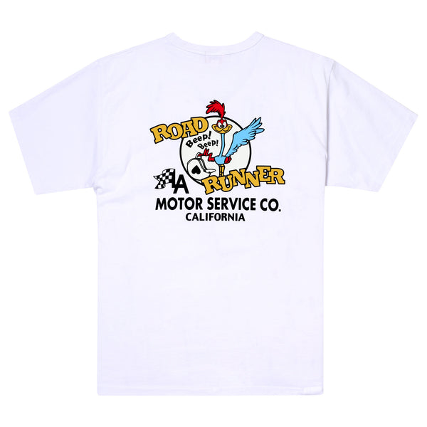 Looney Tunes Road Runner CH78502 Motor Service White T-shirt CHES11076