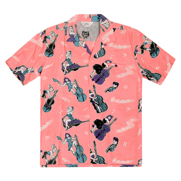 Double Bass Pinups SH38114 Star of Hollywood Red Shirt SoH10092