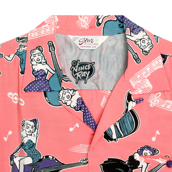 Double Bass Pinups SH38114 Star of Hollywood Red Shirt SoH10092