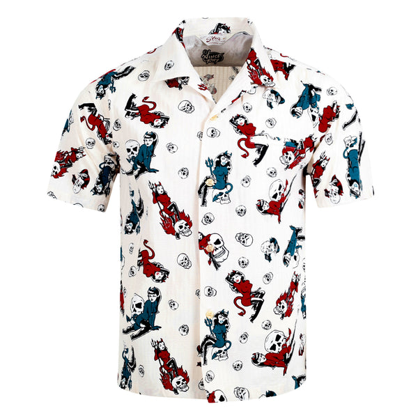 SUGARHILL リボンシャツ ホワイト SUGARHILL [ RAYON OMBRE PUNCHING BLOUSE ] IVORY&BLUE