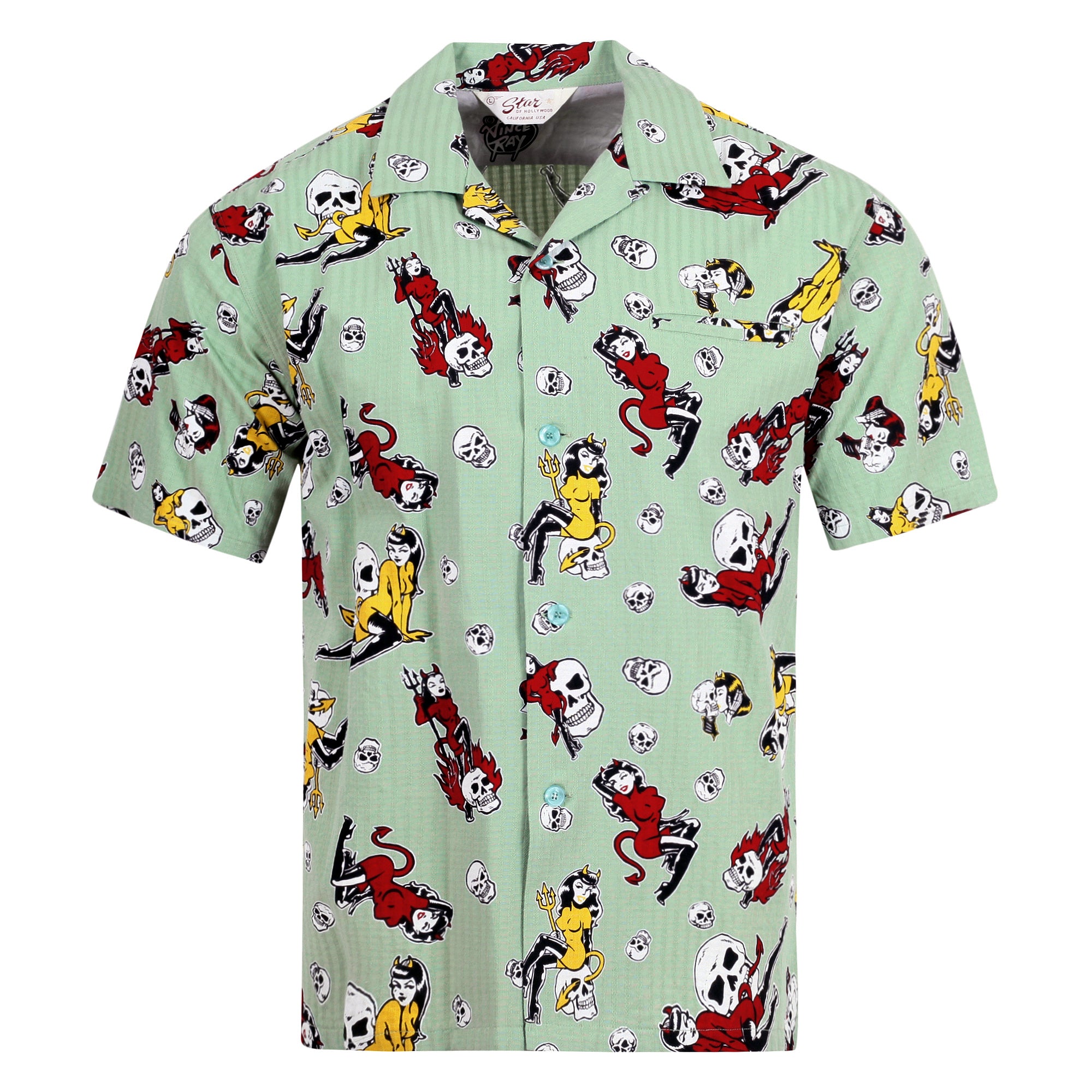 Hawaiian devil hot sale shirt