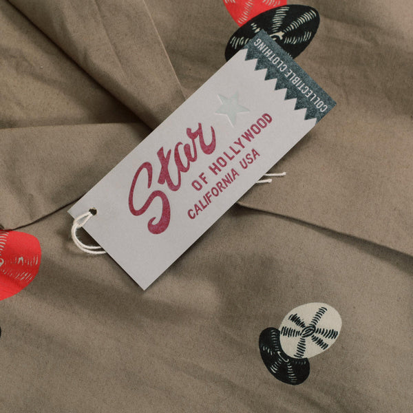 RockNRoll Guitar Print Star of Hollywood SH38117 Grey Shirt SoH10095