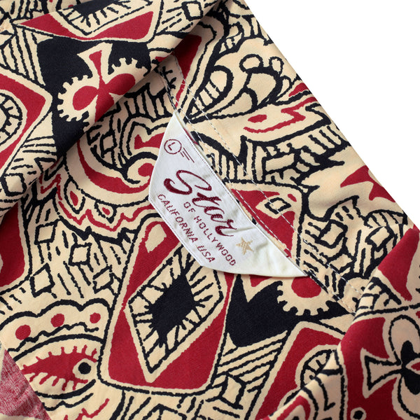 Playing Card and Paisley SH38127 Off White Hawaiian Shirt SoH10098