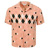 Argyle Printed Star of Hollywood SH38384 Pink Hawaiian Shirt SoH11085