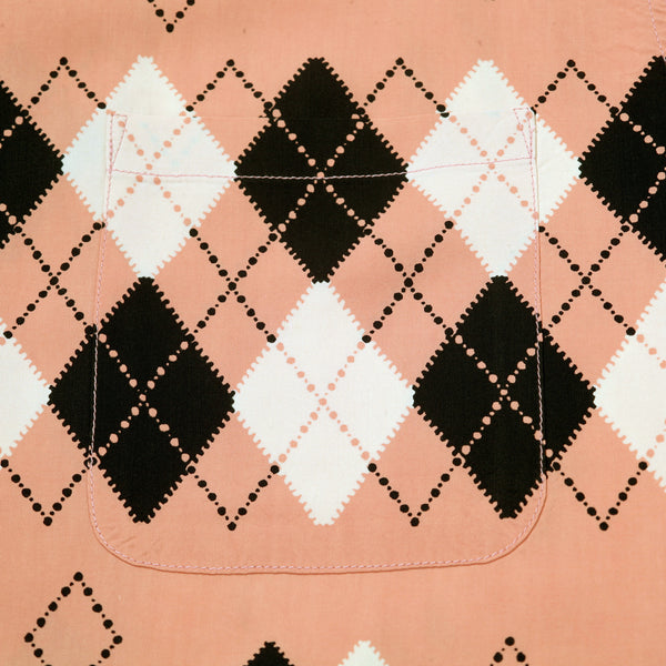 Argyle Printed Star of Hollywood SH38384 Pink Hawaiian Shirt SoH11085