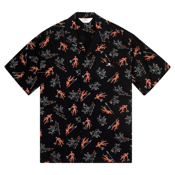 Saints and Sinners SH38391 Black Short Sleeve Hawaiian Shirt SoH11086