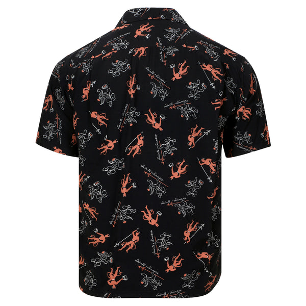Saints and Sinners SH38391 Black Short Sleeve Hawaiian Shirt SoH11086