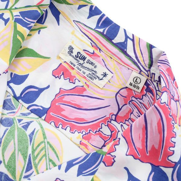 Off White SS38035 Orchid Bloom Short Sleeve Hawaiian Shirt SURF10263