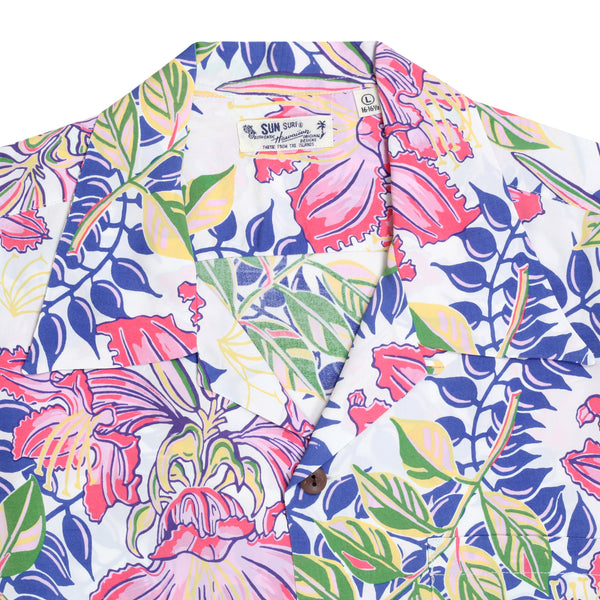Off White SS38035 Orchid Bloom Short Sleeve Hawaiian Shirt SURF10263