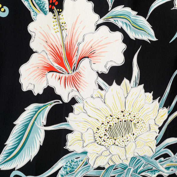 Black Moonlight Garden SS38045 Short Sleeve Hawaiian Shirt SURF10264