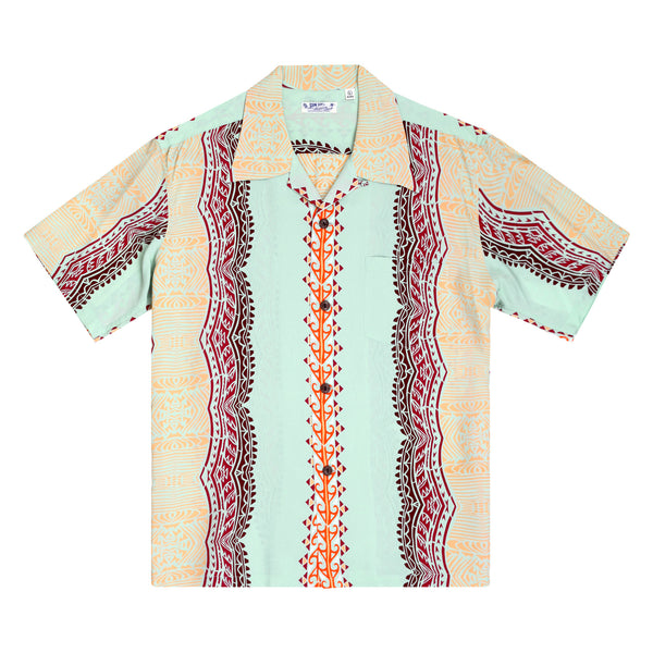 Traditional Tattoo Motif SS38046 Blue Rayon Hawaiian Shirt SURF10265