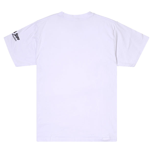 Peanuts Snoopy SS78487 Waikiki Print White Crewneck T-Shirt SURF11078