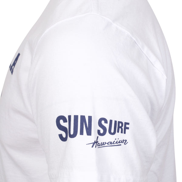 Peanuts Charlie Brown SS78488 Aloha White Crewneck T-Shirt SURF11079