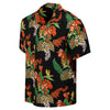Black Flourish Flowers SS38322 Short Sleeve Hawaiian Shirt SURF11089