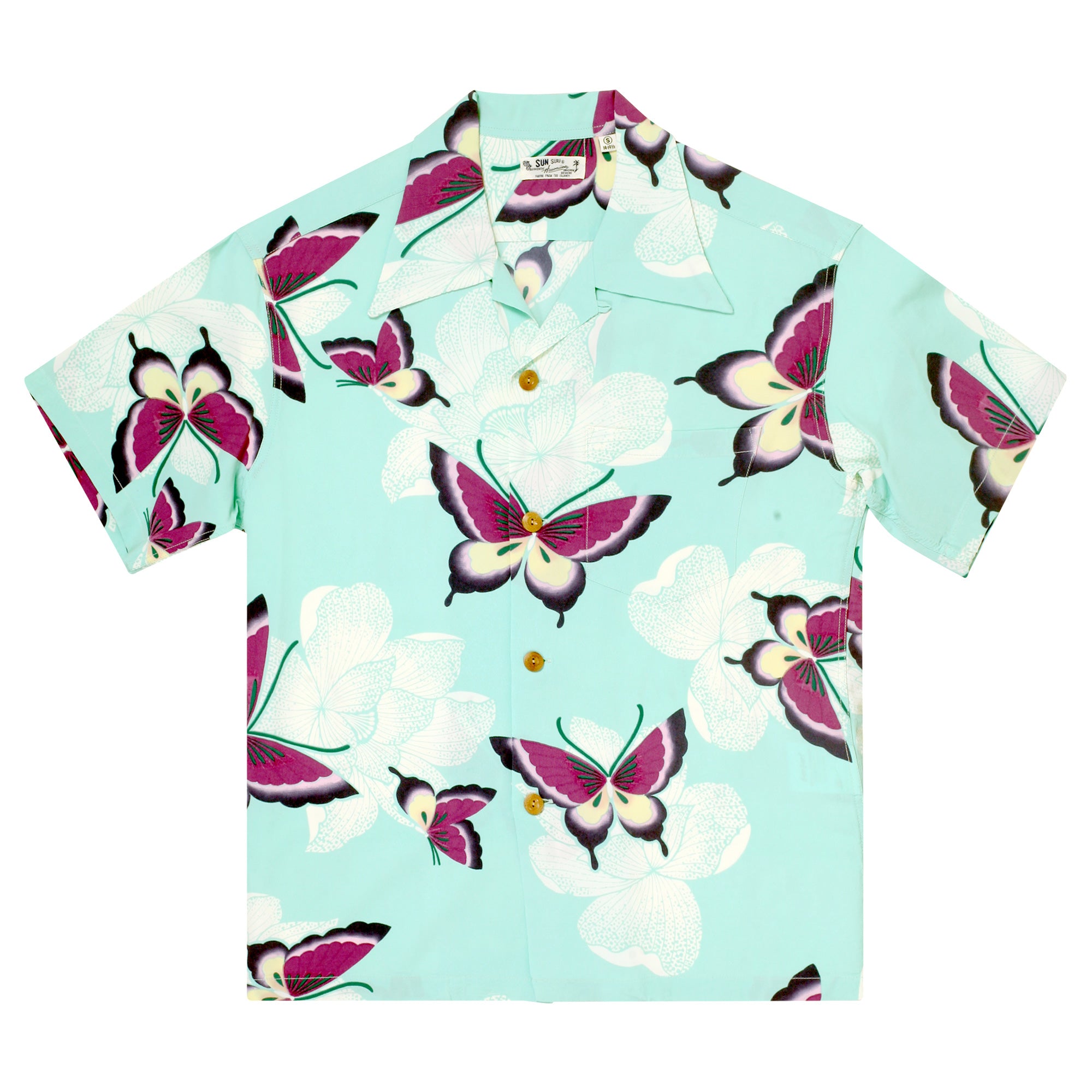 shopaztecs - Hawaiian Shirt With SD Interlock Hibiscus Fern