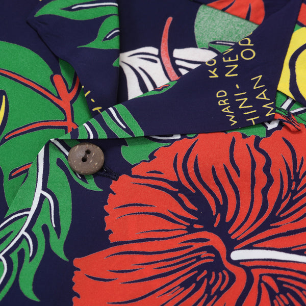 Romantic Hawaiian Nicknames SS38332 Navy Hawaiian Shirt SURF11094