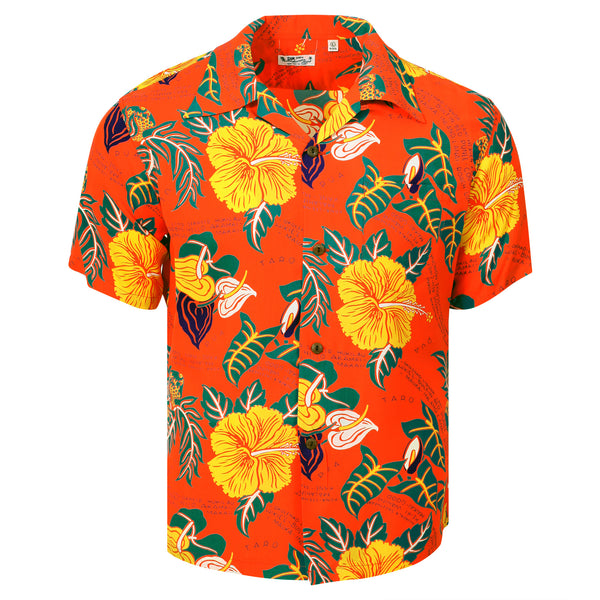Romantic Hawaiian Nicknames SS38332 Hawaiian Shirt in Orange SURF11096