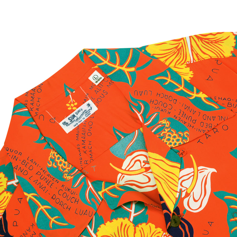 Romantic Hawaiian Nicknames SS38332 Hawaiian Shirt in Orange SURF11096
