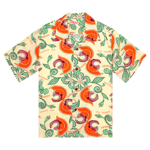 Mahiole Printed SS38333 Rayon Made Yellow Hawaiian Shirt SURF11098