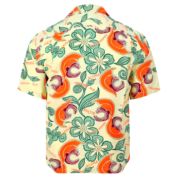 Mahiole Printed SS38333 Rayon Made Yellow Hawaiian Shirt SURF11098