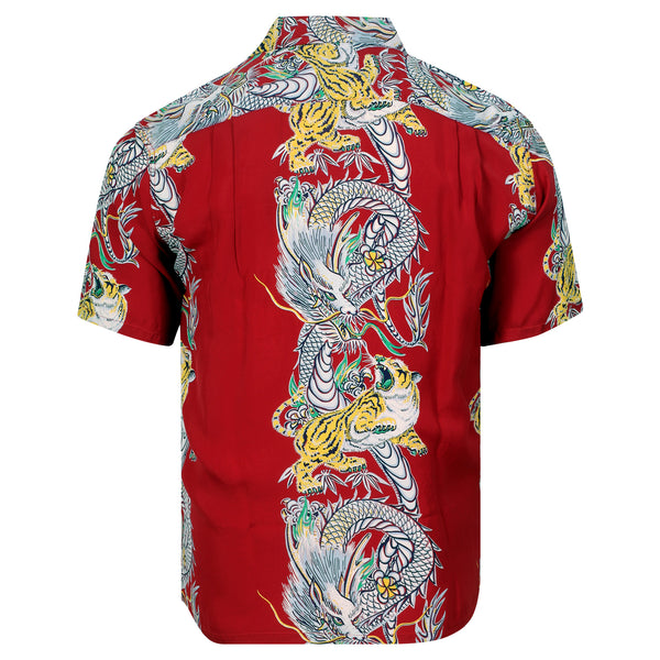 Special Edition Tornado Tiger SS38417 Red Hawaiian Shirt SURF11099