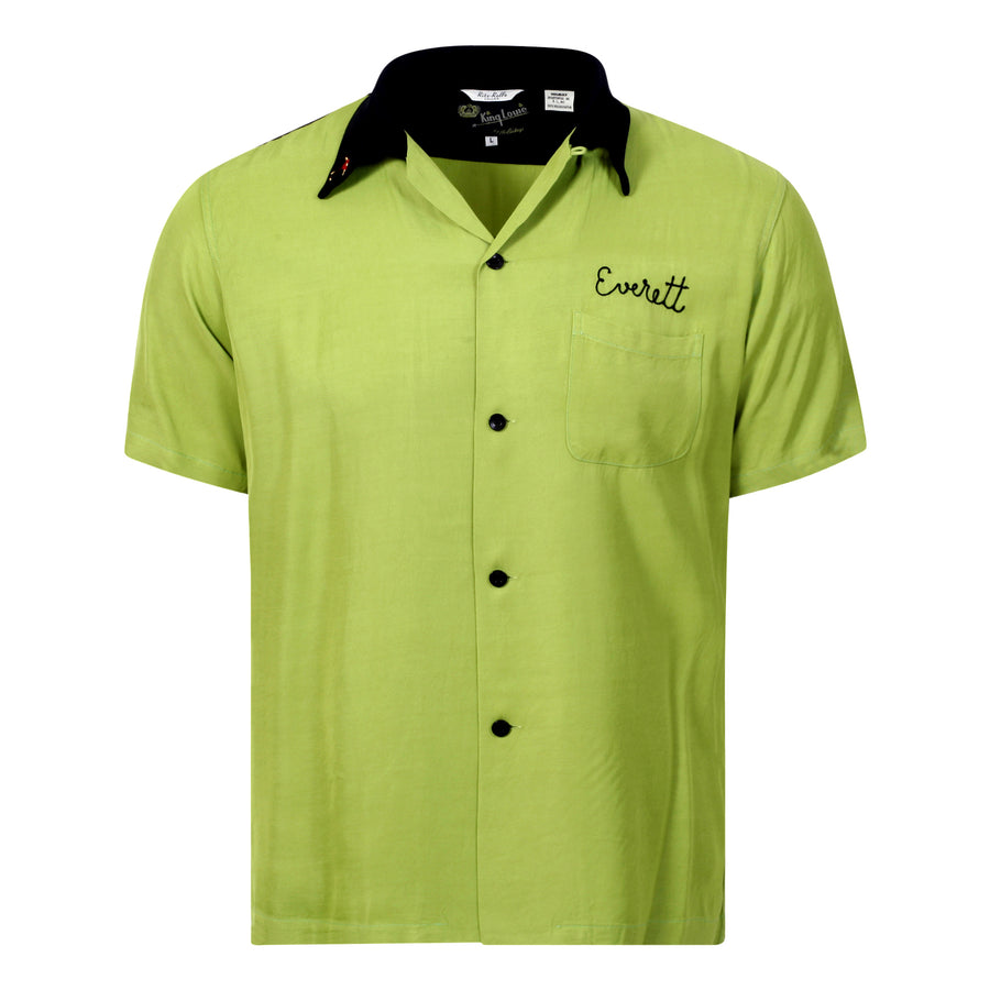 King Louie by Holiday KL38135 Light Green Bowling Shirt SURF10090