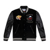 Black 30oz Melton Wool and Leather WV14215 Letterman Jacket WHIT9625